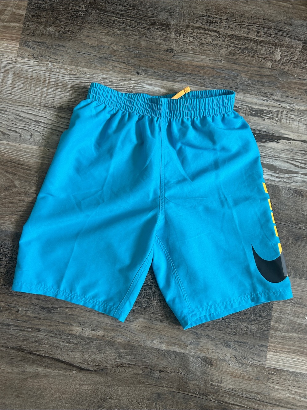 NWOT Nike Bright Teal Boys' Swim Shorts with Black Logo XL